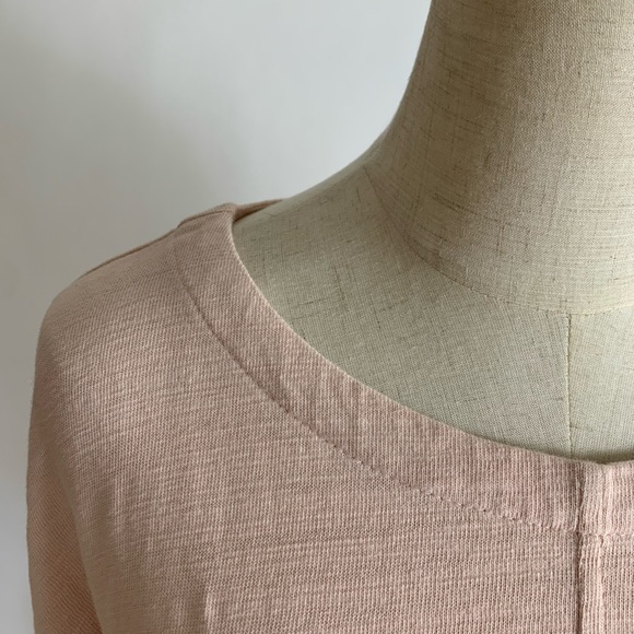 LOFT Long Sleeve Tie Cuff Pink Blouse XXS - Picture 3 of 6